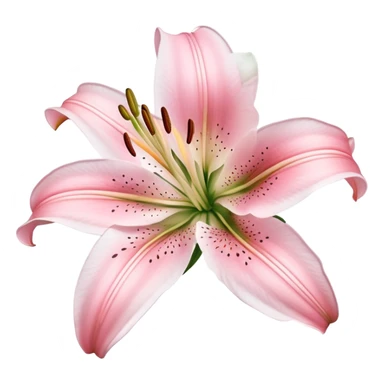 light pink lilium sticker