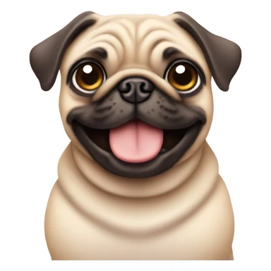 Cute beige pug celebrating his moms birthday sticker