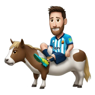 vaca peleando con messi sticker