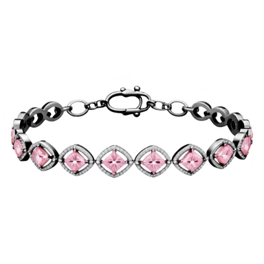 Pink van cleef diamond bracelet sticker
