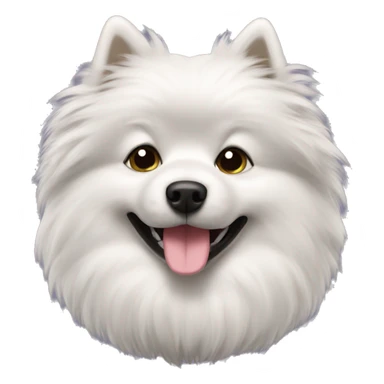 black fluffy spitz dog sticker