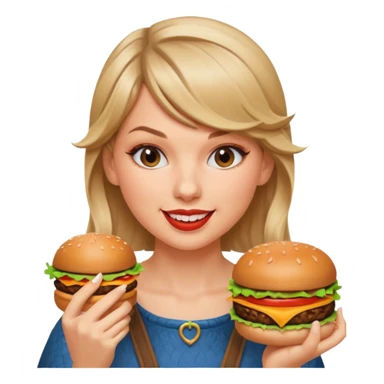 Taylor Swift woman viking eating burger sticker