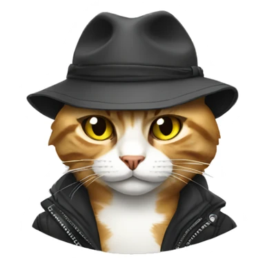 gangsta cat sticker