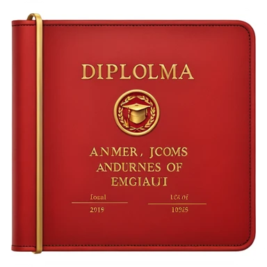red diploma cover sticker