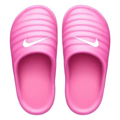 slippers like a big pink nike sticker