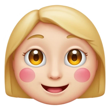 một emoji cảm xúc hạnh phúc, chỉ gồm 2 mắt trắng, má hồng sticker