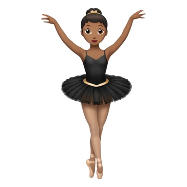 full body balet with black tutu sticker