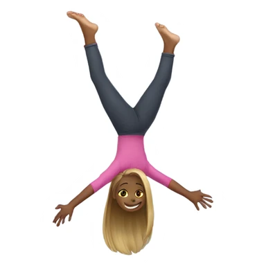 Girl doing backflip sticker