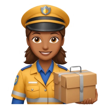 woman courier sticker