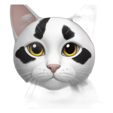 Black and white cat with adidas sticker