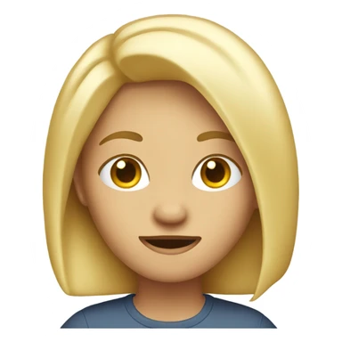 funny looking blonde sticker