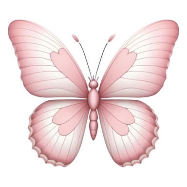 Powder Pink and white butterfly sticker