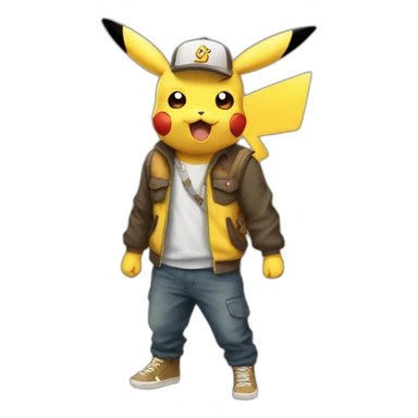Pikachu drake au feu sticker