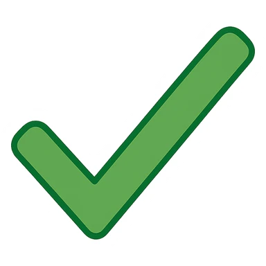 green checkmark 2d symbol sticker