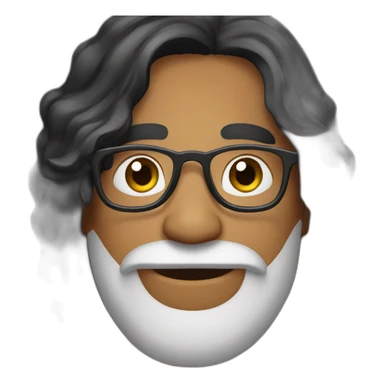 Black hair Indian with glasses and beard sticker