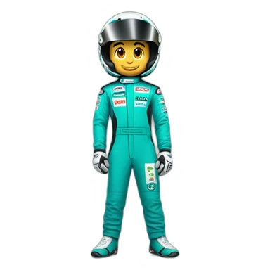 Blue Yoshi in Mercedes AMG Petronas racing suit sticker
