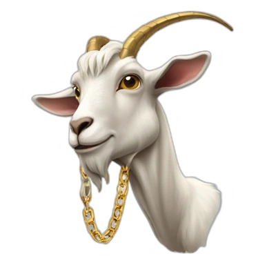 GOAT smoking  with golden chain sticker