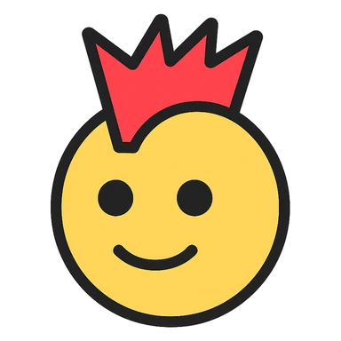 red punk mohawk emoji sticker