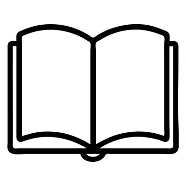 open book with blue cover outlined icon sticker