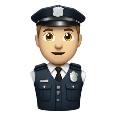 white police officer sticker