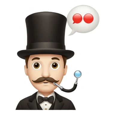 Fancy man with top hat and mustache and wearing monocle, and having a speech bubble saying so be it sticker