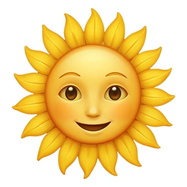 Sun face no background sticker