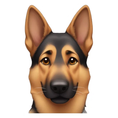 German shepherd covering face with paws sticker
