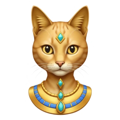 cat wear Bust of Nefertiti sticker
