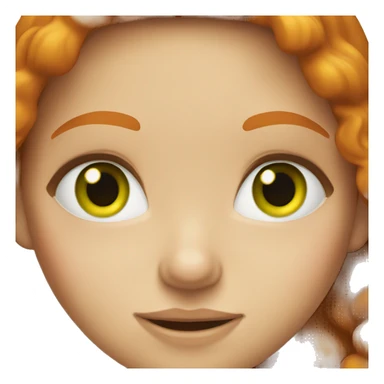 Ginger girl with green eyes  sticker