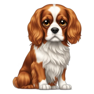 dog Cavalier King Charles Spaniel full height sticker