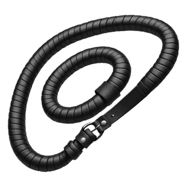 Black belt whip sticker
