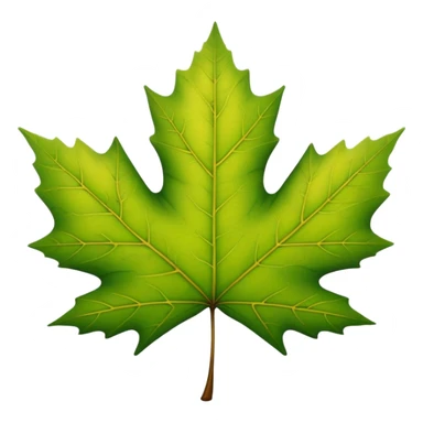 green maple leaf sticker
