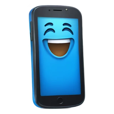 Smartphone BLUE laughing sticker