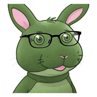 Bunny with glasses sticker