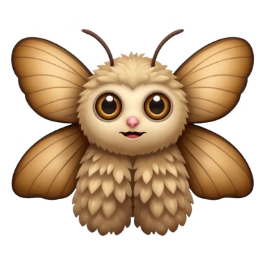 make a cute fluffy moth emoji sticker