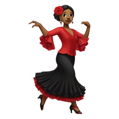 Flamenco dancer sticker