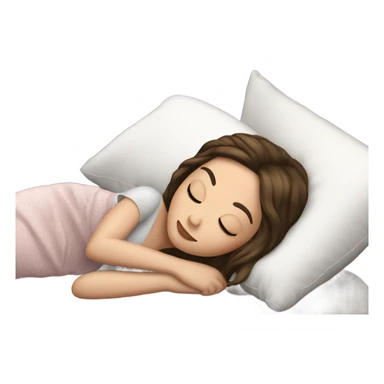sleeping beauty brunette white girl with a silk pillow sticker