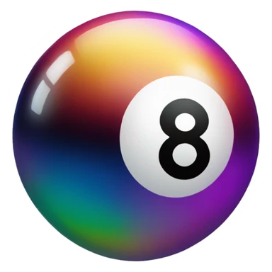 iridescent 8 ball sticker