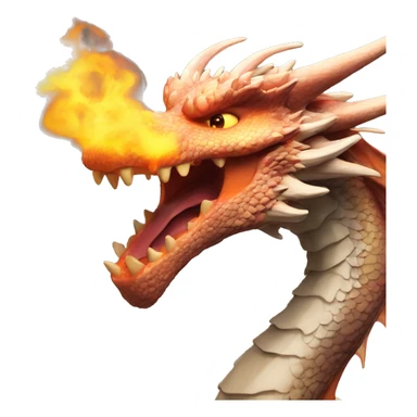 The dragon breathes fire sticker