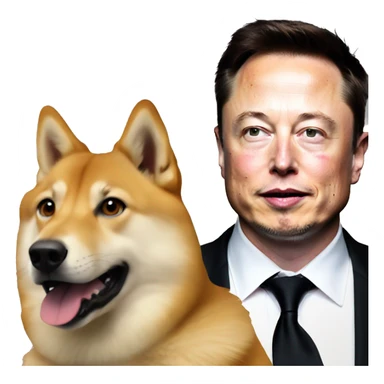 elon musk with doge sticker