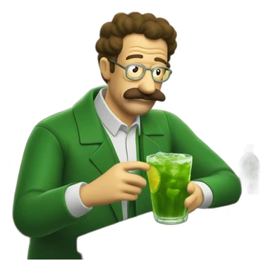 Ned flanders drinking mojito sticker