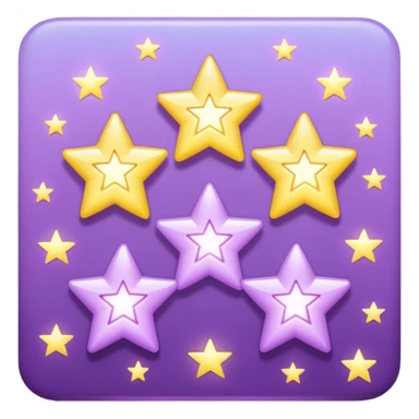 Lilac three stars sticker