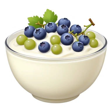 yoghurt bowl with grapes and blueberries sticker