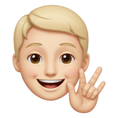 Laughing face making an L shape with its fingers on its forehead sticker