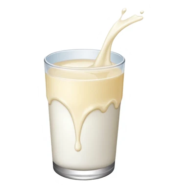 A squirt of milk flying in the air  sticker