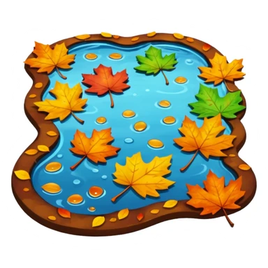 autumn puddle sticker