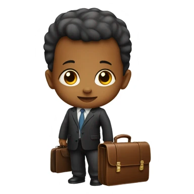 Baby with briefcase sticker