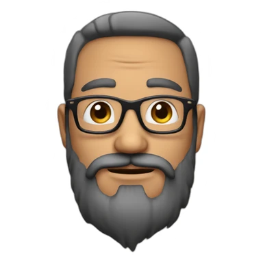 Hombre de 40 años con gafas y barba sticker