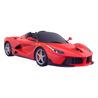red LaFerrari sports car sticker