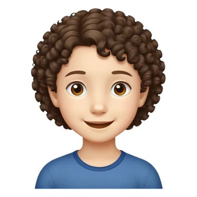 "- Nam
- 10 tuổi
- Da trắng
- Tóc ngắn, xoăn xù
- Cười tươi
" sticker